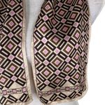 Ann Taylor Vintage Silk Scarf Geometric Brown Beige Pink New Photo 9
