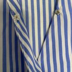 Bishop and Young NWT Blue & White Striped Wrap Blouse, Size XS Photo 4