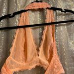 Free People  Bright Orange Lace Halter Neck Bralette Size Medium Photo 1