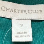 Charter Club NWT Teal Blue Sheer Lace Under Blouse Sz S Leg Of Mutton Bo… Photo 8