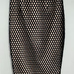 Elizabeth and James Pencil Skirt Size 2 Nude Black Mesh Overlay Office Siren Photo 0