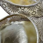 Manolo Blahnik Carolyn Gold Lace Slingback Heels Floral Mesh Pumps 39.5 Photo 4