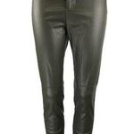 ZARA  Women's Green Faux Vegan Leather Skinny High Waist Trousers Pants Size S Photo 0
