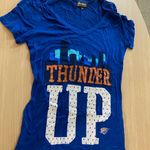 Nba Oklahoma City Thunder T Shirt Small Gameday Couture Short Sleeve Blue Thunder Up Photo 0
