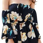 Zaful Navy Floral  Romper Photo 0