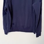 Lululemon [] Midnight Navy Blue Floral Flock Pullover Sweatshirt Thumbholes Sz 12 Photo 6