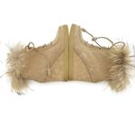 Cecelia New York Holly Wedge Bootie Chestnut Suede Fox Fur Lace Up Boot Size 9 Brown Photo 11