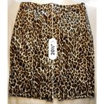 J.Crew Women's Brown Black Leopard Print Straight Pencil Skirt Size 4 Back Zip Photo 7
