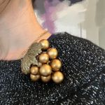 1 of 1930s Vintage Miriam Haskell Grape Pearl Dress Clips/Fur Clips!!! Gold Photo 1