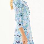 Lilly Pulitzer Jessalynn Long Sleeve Wrap Romper Blue Peri Lapis Lantern XXS NEW Photo 7