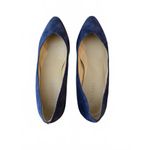 Talbots Women's Wedge Shoes Size 9.5M Leather Suede Blue Preppy City Slip On Photo 5