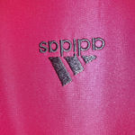 Adidas  Track Jacket Women XL Pink Red 3 Stripe Jogger Windbreaker Reflective Zip Photo 2