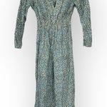 Kerry Cassill Women’s Size 2 Green Multi Floral Long Sleeve Maxi Dress Cottage Blue Photo 0