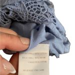 kaktus light blue batik lace hem 100% cotton mini sun dress Size M Photo 8