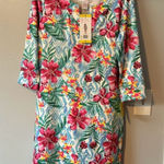 Caribbean Joe Hibiscus Stella parker VNeck Long Sleeve Mini Dress Photo 0