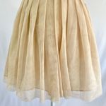 B Darlin New  Embellished Halter Pleated Fit & Flare Dress Nude Metallic Juniors Size 3 Photo 7