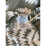 Talbots  Dress Petite Medium MP Sleeveless Green Ferns Leaf Keyhole Woodland Prep Photo 6