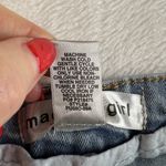 Madden Girl L Large 32 Jeans Baggy Mid Rise Wide Leg Med Wash Distressed Skater Photo 7