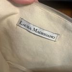 LAURA MADRIGANO WOOL PURSE, Cream/Brown/Grey Plaid Print With Floral Accent Photo 3