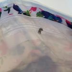 Small Tote Bag and Makeup Bag Set White with Pink Blue and Yellow Flowers Red Photo 4