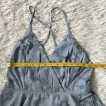 Lulus  Days of Beauty Dusty Blue Burnout Floral Women’s Skater Dress Medium Photo 5