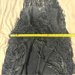 Ella Moss  Size Small Black Chic Fringe Vest Jacket Boho eclectic Emo Goth Rock Photo 8