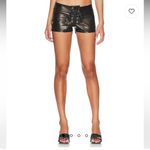 New! EB Denim Leather Micro‎ Lace Up Shorts Black Sz 25 $500 Photo 2