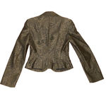Michael Kors Paisley Jacquard Silk Blend Blazer Brown Green size 6 Photo 2