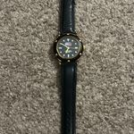 Tommy Hilfiger women’s vintage black/gold genuine leather adjustable wristwatch Photo 1