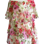 Abercrombie & Fitch Multicolor Tiered Strapless Dress Women's Size Large 61-1-3 Photo 0