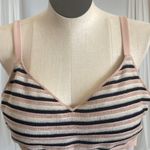 Wild Fable  bikini top Stripe Crochet swimwear Pink Cream Black New Plus size 2X Photo 0
