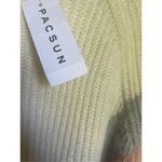 LA Hearts NWT  PAC Sun Tri Color Block Fuzzy Knit Cropped Sweater Size M Photo 3