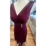 Jessica Howard  MAROON FORMAL KNEE LENGTH JEWELED WAIST DRESS WOMENS SIZE 6 Photo 2