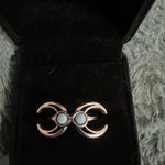 Women’s Stainless Steel Silver Faux Turquoise Ring Size 8 Blue Photo 1