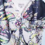 Karen Millen Vintage  Floral Bias Abstract Silk Embellished Mini Dress Photo 5
