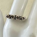 Sterling Silver Filigree Flat Top Band vintage Ring 925 Photo 1