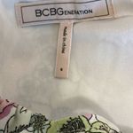 BCBGeneration  Floral off shoulder Puff sleeves white & pink mini dress size 6 Photo 11