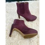 Ecco ‎ Purple Leather Platform Heel Ankle Boots Booties EU 36 Stylish Design Photo 2