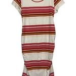 Isabel Maternity Women’s Maternity Isabel by Ingrid Cream Pink Stripe Pencil Dress Size Med NWT Photo 0