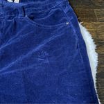 Soft Surroundings  Navy Blue Velvet Straight Leg Pants Size 6 Photo 10
