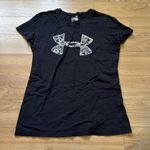 Under Armour  Heatgear Run Fitted T-Shirt Top Women Medium Black Photo 0