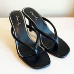 Qupid  Black Isley Mid Heel Sandal Heel Size 5.5 Photo 1