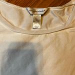 Christopher & Banks Basic Whote Floral Lace Trim T Shirt Top Womens Size L Photo 3