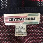 Vintage Crystal Kobe Grandma Grandpa Kawaii Navy Red Plaid Cardigan Women’s L Blue Size L Photo 7