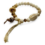 ivory Bracelet Tan cheetah ceramic bracelet boho tan beaded Brown Photo 0