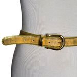 Capezio  Crackled Leather Belt‎ Size M L metallic Gold Distressed Adjustable Photo 1