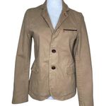 Wall Street Collection Corte Moderno Cotton Brown Modern Fit 2 Button Blazer M Size M Photo 0