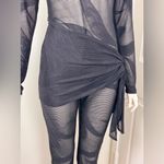 Unbranded Black Sheer Long Sleeve Jumpsuit Photo 3