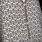 Max Studio Ivory Blush & Sage Floral Short Ruffle Sleeve Tie Waist V Neck XL Photo 6