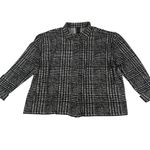 Norma Kamali Oversized Glen Plaid Boyfriend Shirt Blouse Photo 3